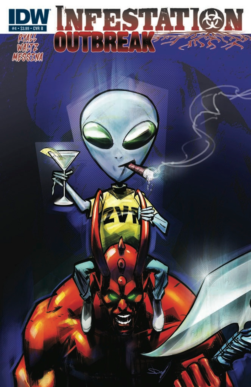 Illustration for article titled Read a 7-page preview of IDW's zombies, aliens, and demons comic book Infestation: Outbreak